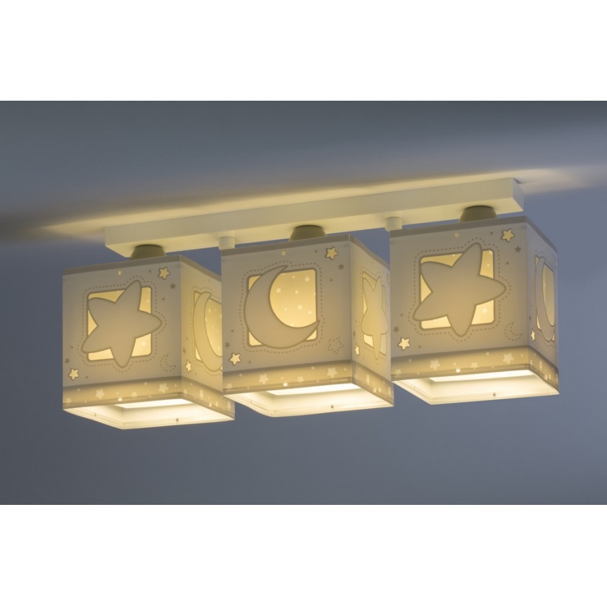 Dalber 63233NE - Plafón infantil MOONLIGHT 3xE27/60W/230V