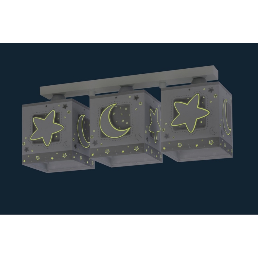 Dalber 63233NE - Plafón infantil MOONLIGHT 3xE27/60W/230V
