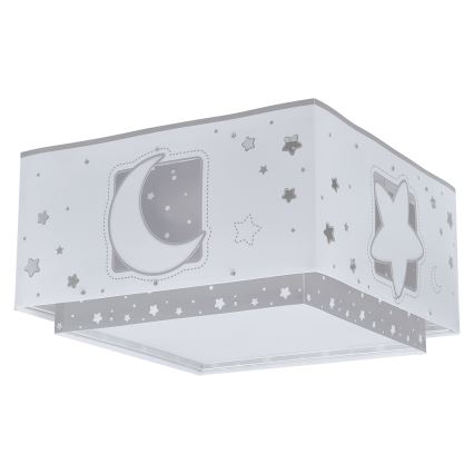 Dalber 63236E - Plafón infantil MOONLIGHT 2xE27/60W/230V gris