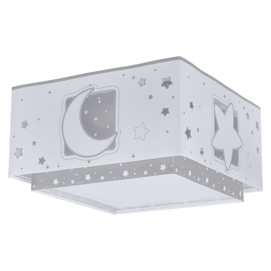 Dalber 63236E - Plafón infantil MOONLIGHT 2xE27/60W/230V gris