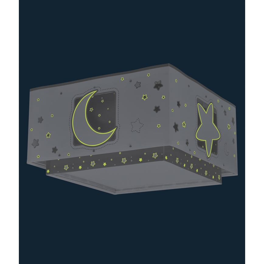 Dalber 63236E - Plafón infantil MOONLIGHT 2xE27/60W/230V gris