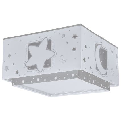 Dalber 63236E - Plafón infantil MOONLIGHT 2xE27/60W/230V gris