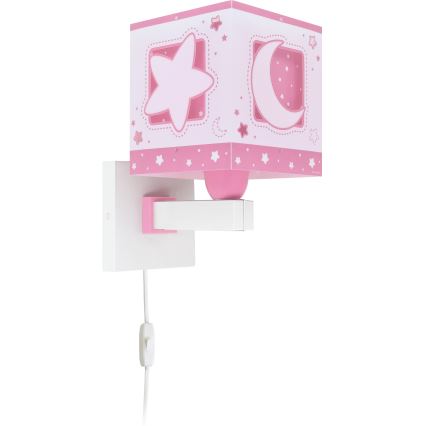 Dalber 63239S - Aplique infantil MOONLIGHT 1xE27/15W/230V rosa