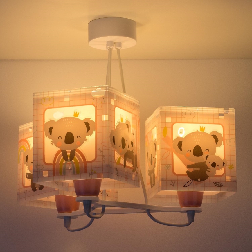 Dalber 63267S - Lámpara colgante infantil KOALA 3xE27/60W/230V