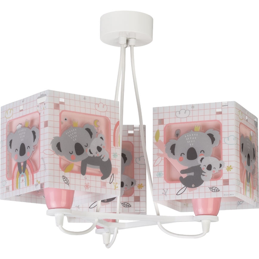 Dalber 63267S - Lámpara colgante infantil KOALA 3xE27/60W/230V