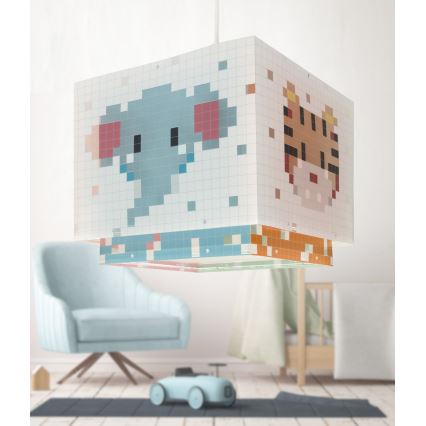 Dalber 63372 - Lámpara colgante infantil LITTLE PIXEL 1xE27/15W/230V