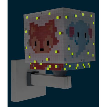 Dalber 63379 - Aplique de pared infantil LITTLE PIXEL 1xE27/15W/230V