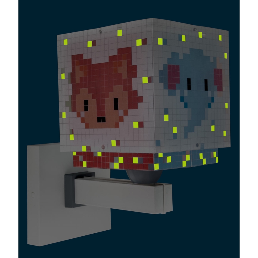 Dalber 63379 - Aplique de pared infantil LITTLE PIXEL 1xE27/15W/230V