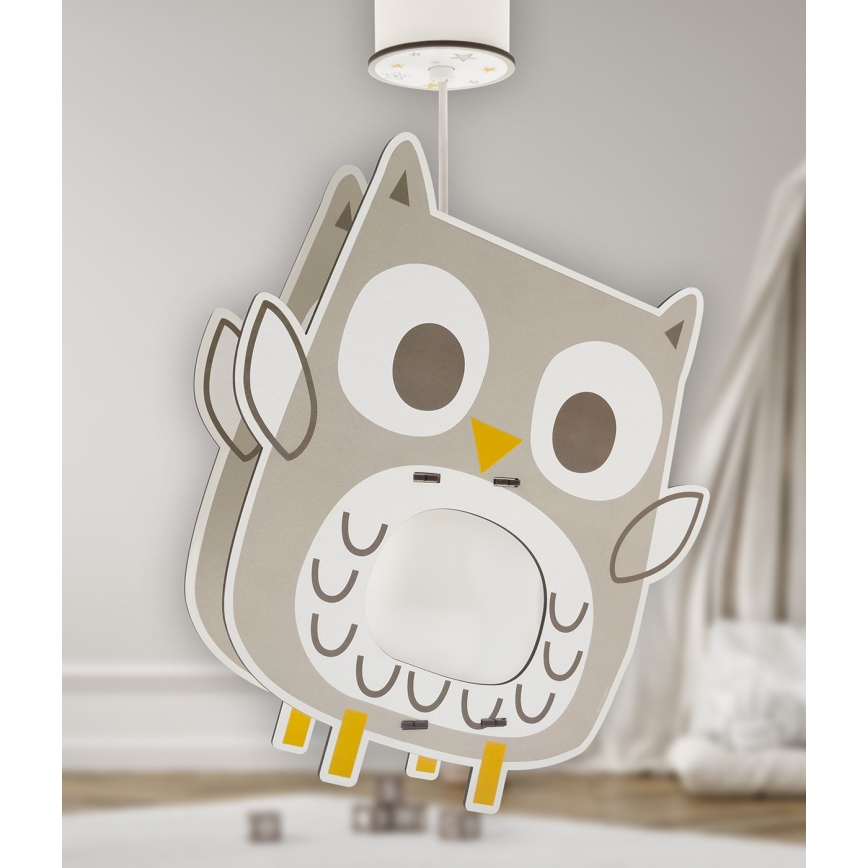 Dalber 63397 - Lámpara colgante infantil OWL 1xE27/15W/230V