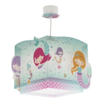 Dalber 63442 - Lámpara colgante infantil MERMAIDS 1xE27/60W/230V
