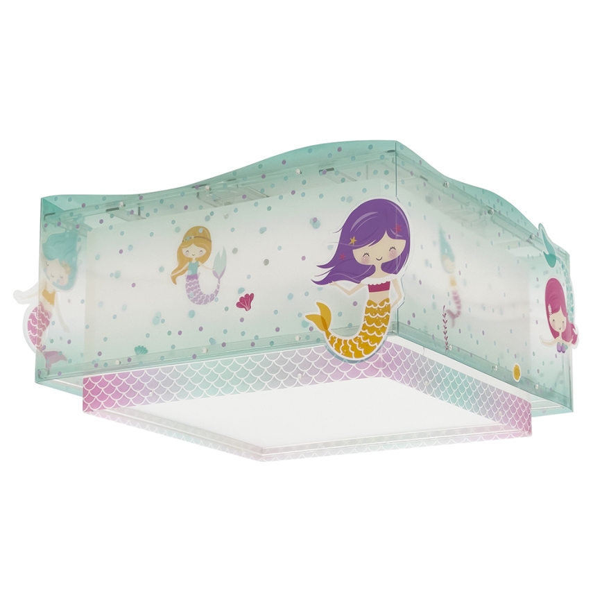 Dalber 63446 - Plafón infantil MERMAIDS 2xE27/60W/230V