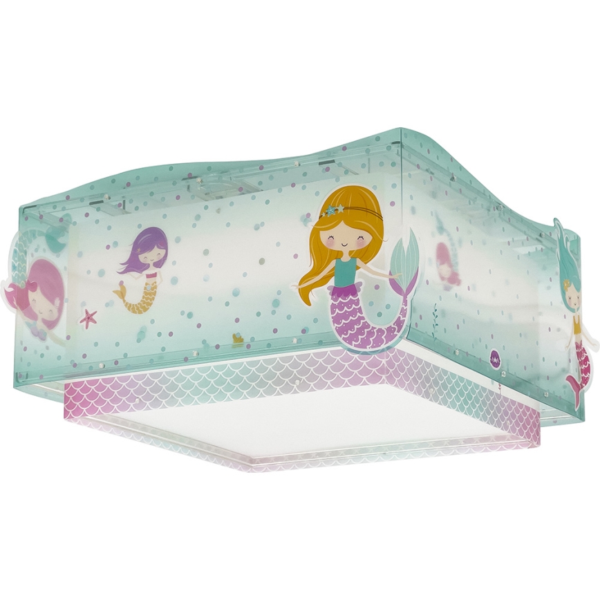 Dalber 63446 - Plafón infantil MERMAIDS 2xE27/60W/230V