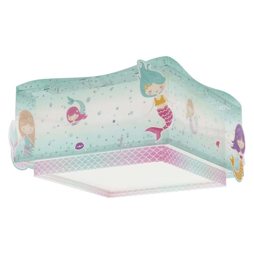 Dalber 63446 - Plafón infantil MERMAIDS 2xE27/60W/230V