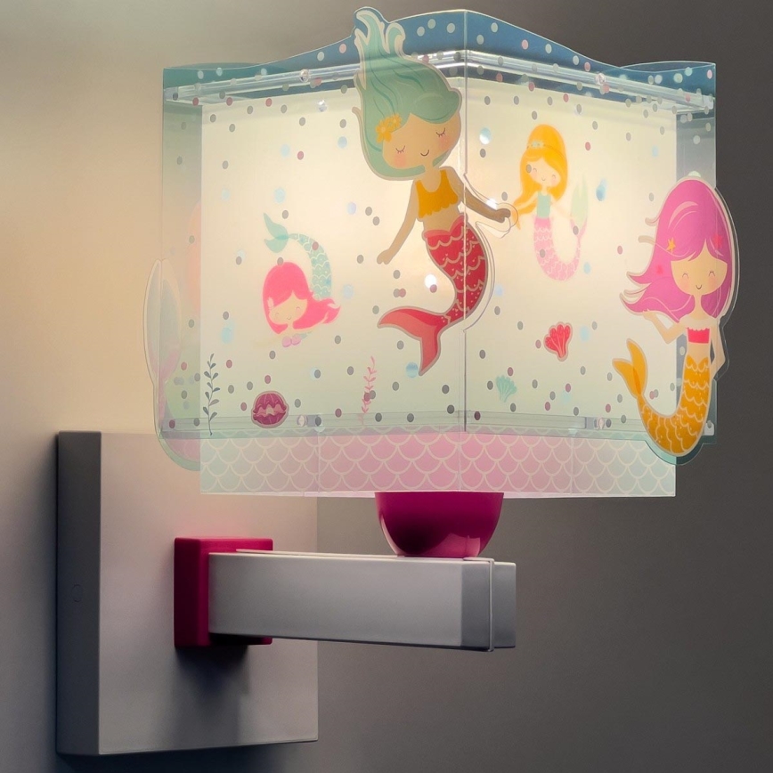 Dalber 63449 - Aplique infantil MERMAIDS 1xE27/60W/230V
