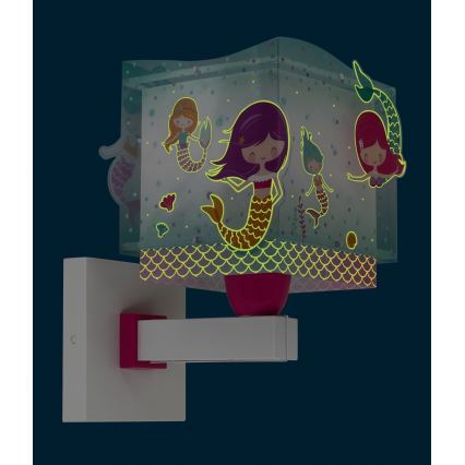 Dalber 63449 - Aplique infantil MERMAIDS 1xE27/60W/230V