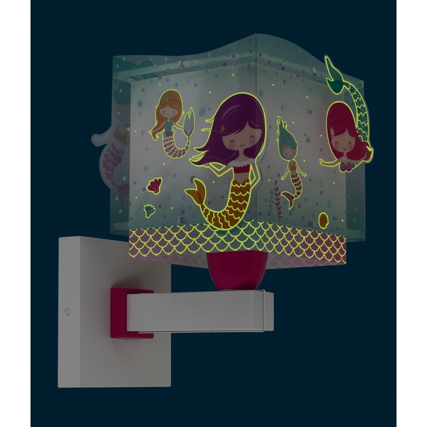Dalber 63449 - Aplique infantil MERMAIDS 1xE27/60W/230V
