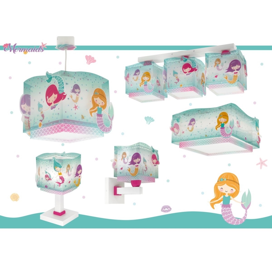Dalber 63449 - Aplique infantil MERMAIDS 1xE27/60W/230V
