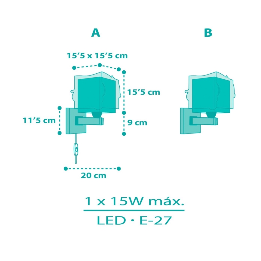 Dalber 63449 - Aplique infantil MERMAIDS 1xE27/60W/230V