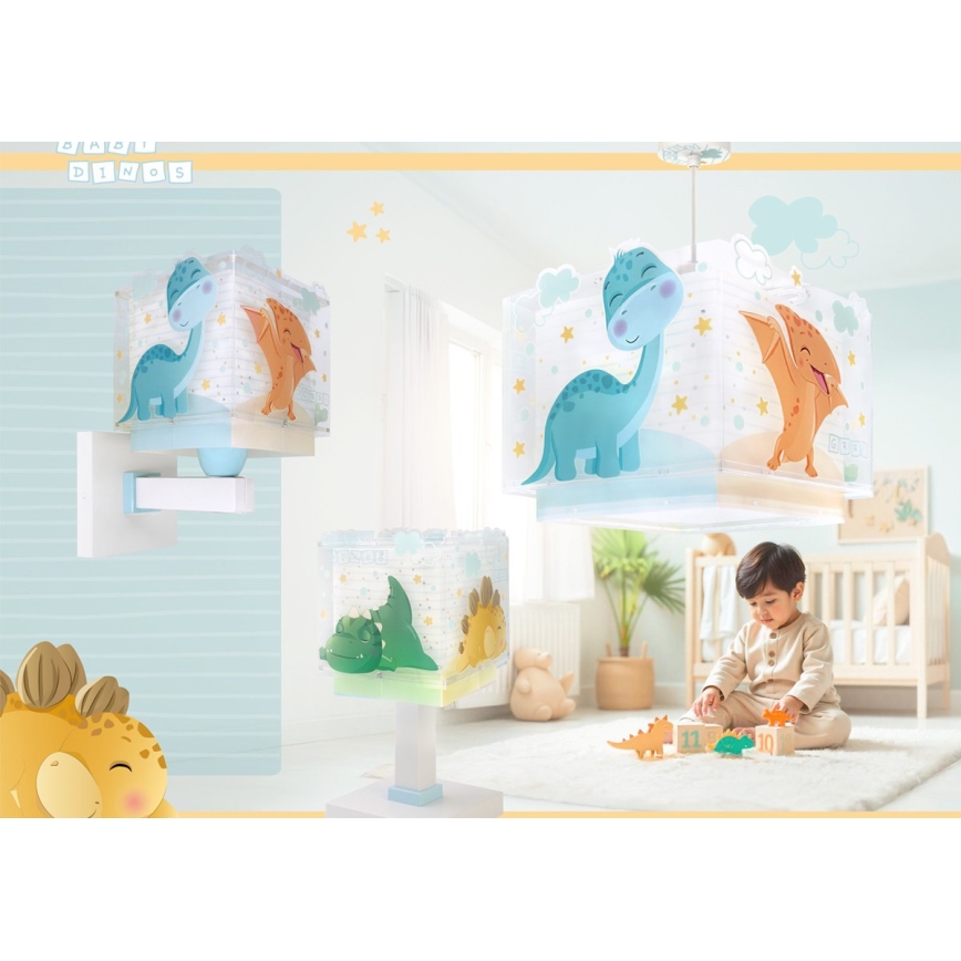 Dalber 63452 - Lámpara de techo infantil BABY DINOS 1xE27/15W/230V multicolor