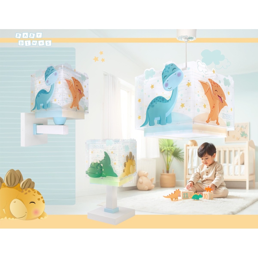 Dalber 63459 - Lámpara de pared infantil BABY DINOS 1xE27/15W/230V multicolor