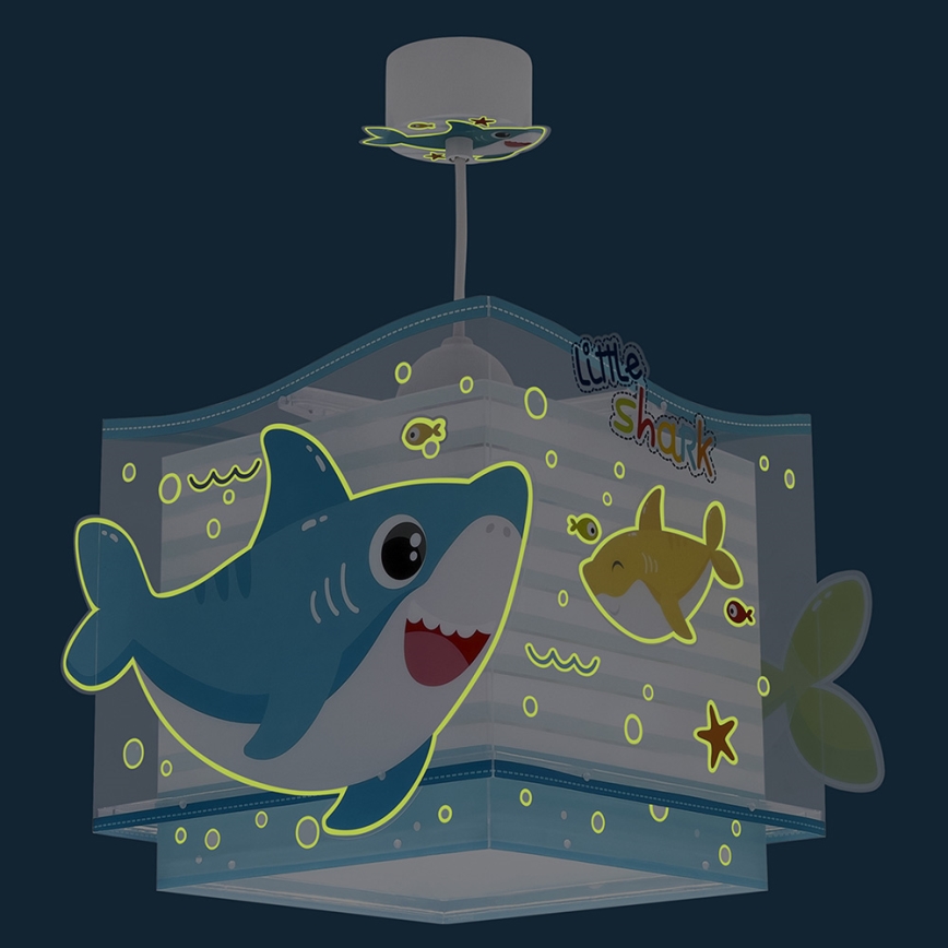 Dalber 63472 - Lámpara colgante infantil BABY SHARK 1xE27/60W/230V