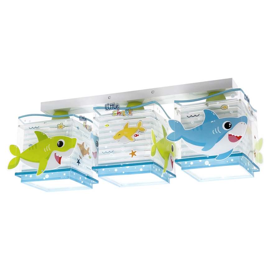 Dalber 63473 - Plafón infantil BABY SHARK 3xE27/60W/230V