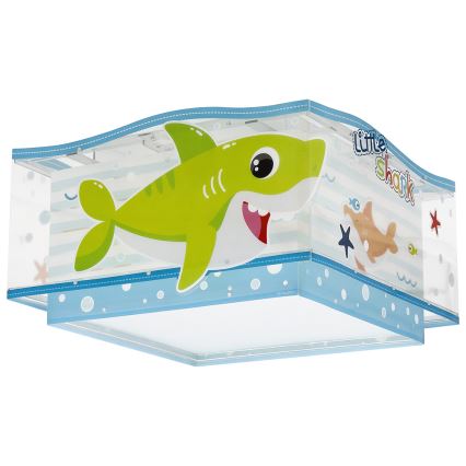 Dalber 63476 - Plafón infantil BABY SHARK 2xE27/60W/230V