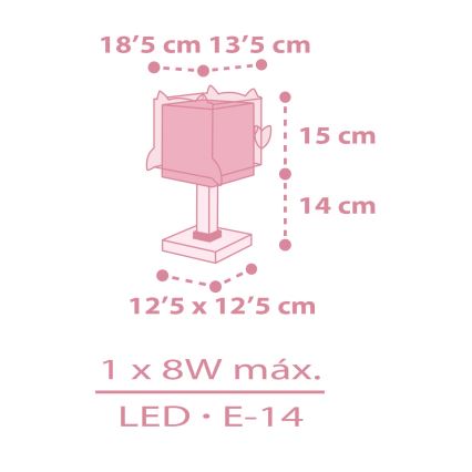 Dalber 64481 -  Lámpara infantil LITTLE FRIENDS 1xE14/8W/230V