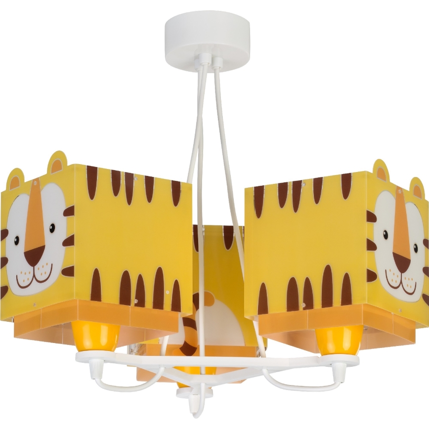 Dalber 64567 - Lámpara colgante infantil LITTLE TIGER 3xE27/60W/230V
