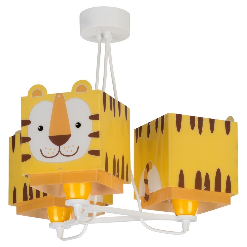 Dalber 64567 - Lámpara colgante infantil LITTLE TIGER 3xE27/60W/230V