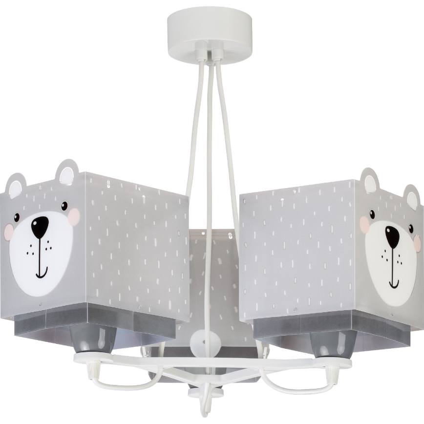 Dalber 64577 - Lámpara colgante infantil LITTLE TEDDY 3xE27/60W/230V