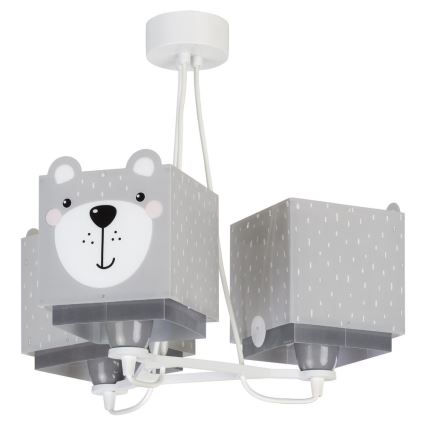 Dalber 64577 - Lámpara colgante infantil LITTLE TEDDY 3xE27/60W/230V