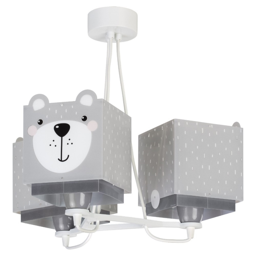 Dalber 64577 - Lámpara colgante infantil LITTLE TEDDY 3xE27/60W/230V