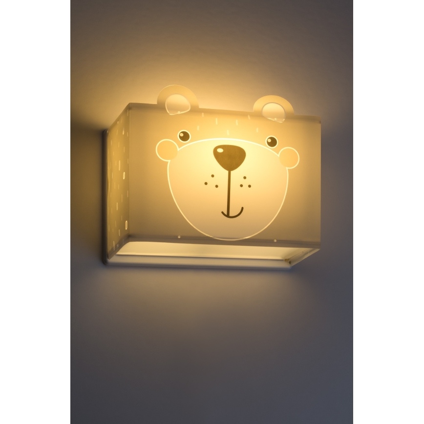 Dalber 64578 - Aplique infantil LITTLE TEDDY 1xE27/60W/230V