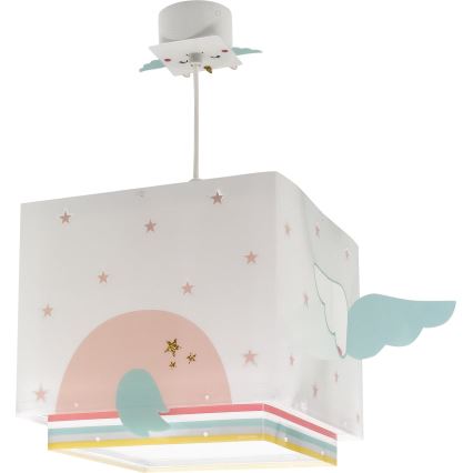 Dalber 64592 - Lámpara colgante infantil LITTLE UNICORN 1xE27/15W/230V