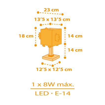 Dalber 64641 - Lámpara infantil LITTLE CHICKEN 1xE14/8W/230V
