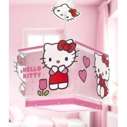 Dalber 73262 - Lámpara infantil de techo HELLO KITTY 1xE27/15W/230V rosa