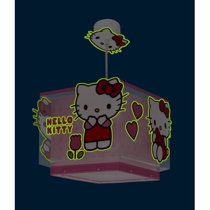 Dalber 73262 - Lámpara infantil de techo HELLO KITTY 1xE27/15W/230V rosa
