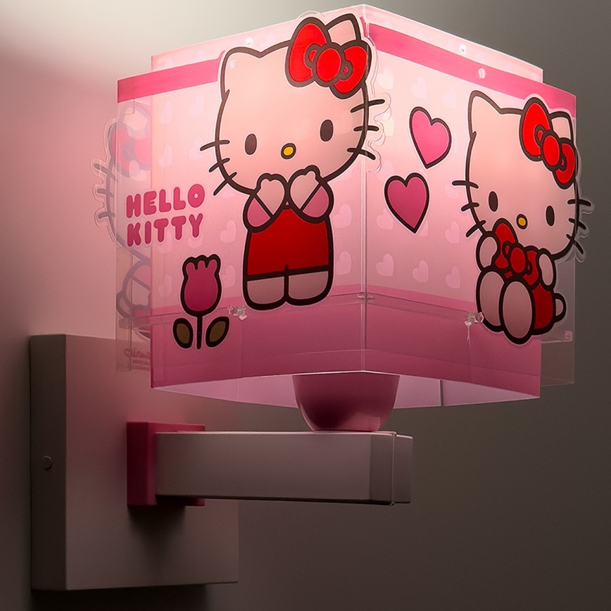 Dalber 73269 - Lámpara de pared infantil HELLO KITTY 1xE27/15W/230V rosa