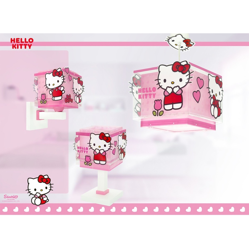Dalber 73269 - Lámpara de pared infantil HELLO KITTY 1xE27/15W/230V rosa