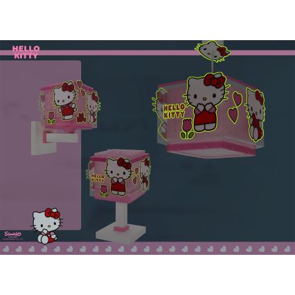 Dalber 73269 - Lámpara de pared infantil HELLO KITTY 1xE27/15W/230V rosa
