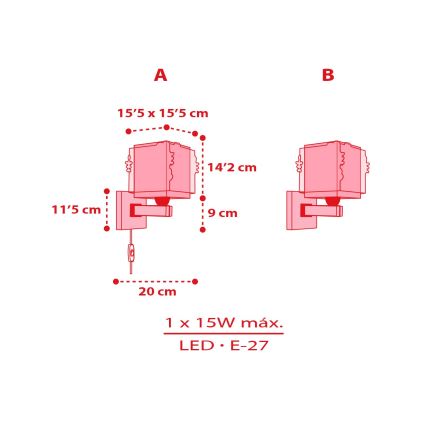 Dalber 73269 - Lámpara de pared infantil HELLO KITTY 1xE27/15W/230V rosa