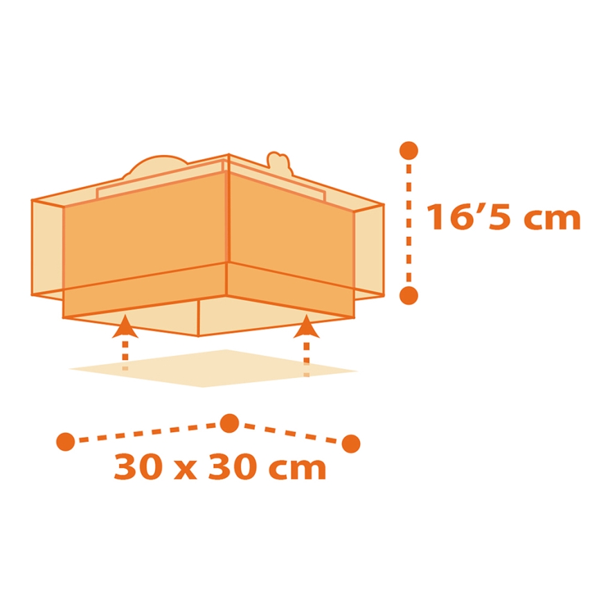 Dalber 73456 - Plafón infantil DINOS 2xE27/60W/230V