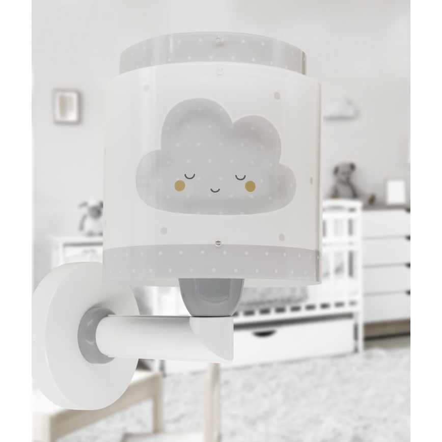 Dalber 76019E - Aplique infantil BABY DREAMS 1xE27/15W/230V gris