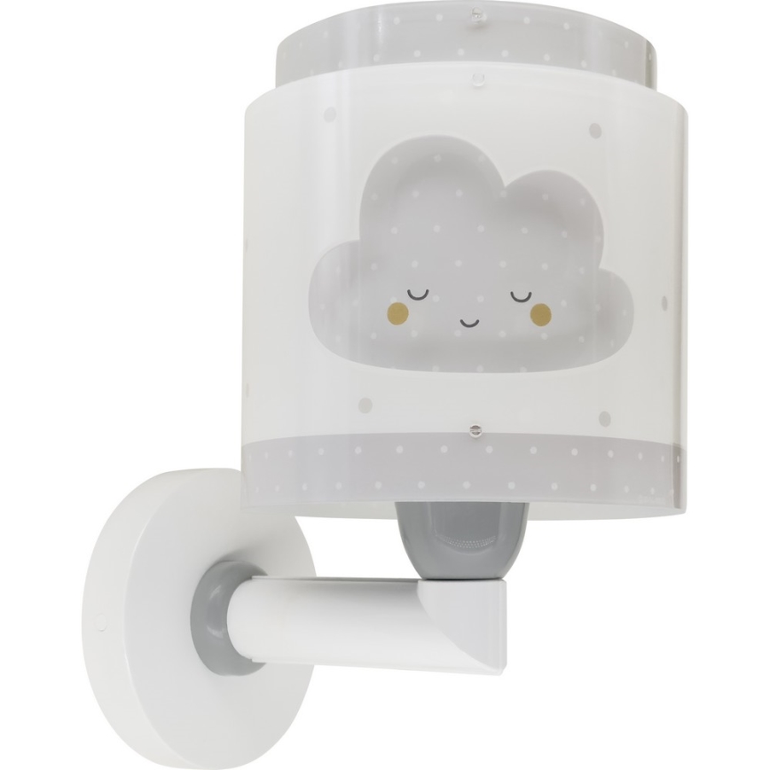 Dalber 76019E - Aplique infantil BABY DREAMS 1xE27/15W/230V gris
