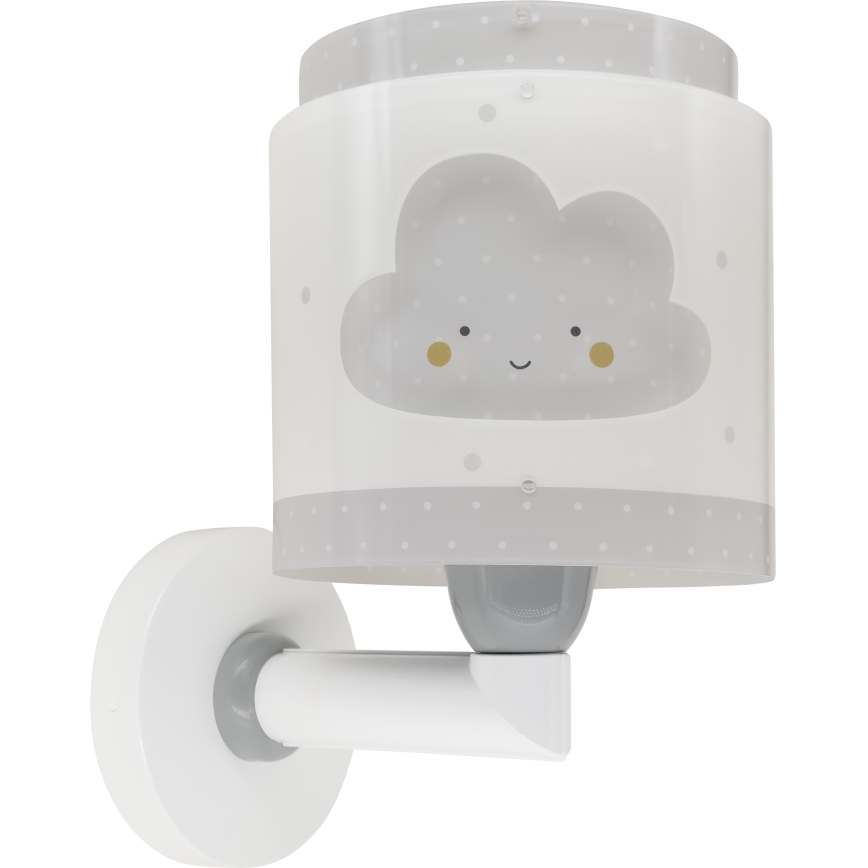 Dalber 76019E - Aplique infantil BABY DREAMS 1xE27/15W/230V gris