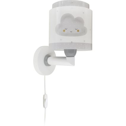 Dalber 76019E - Aplique infantil BABY DREAMS 1xE27/15W/230V gris