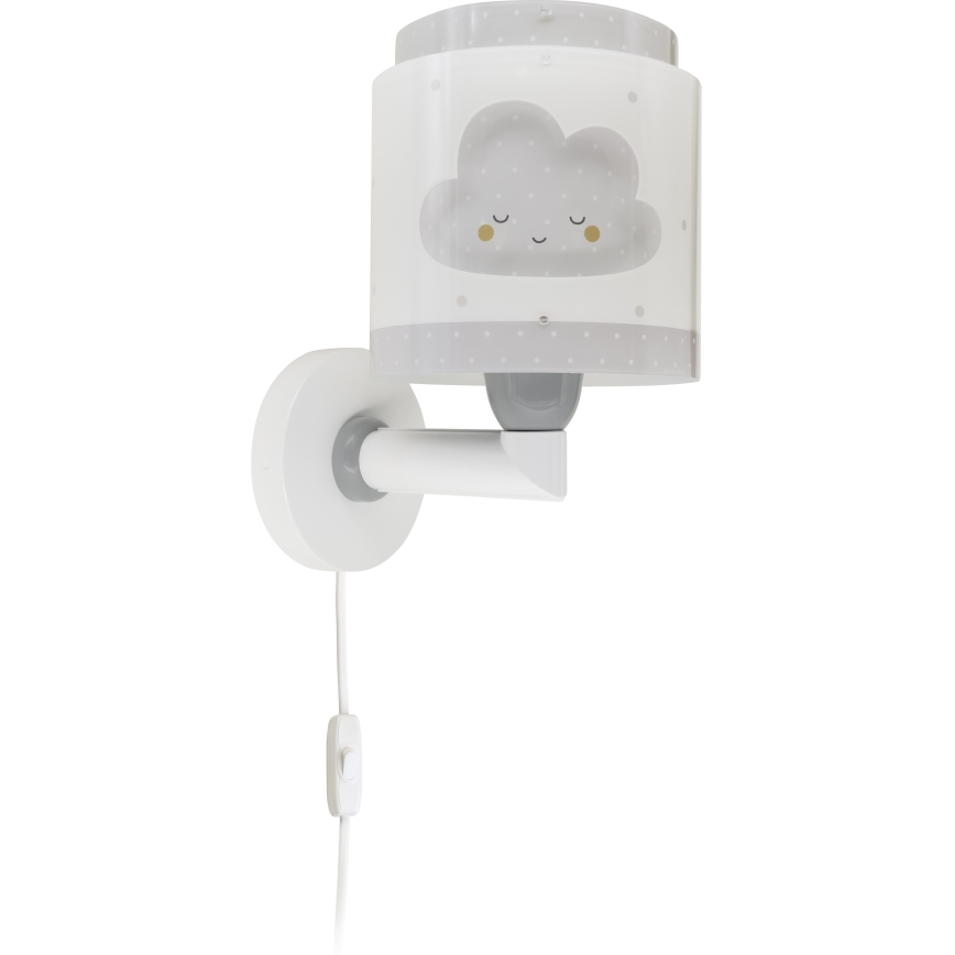 Dalber 76019E - Aplique infantil BABY DREAMS 1xE27/15W/230V gris