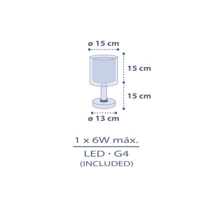 Dalber 76631 - Lámpara LED infantil MOON DREAMS 1xG4/4W/230V azul