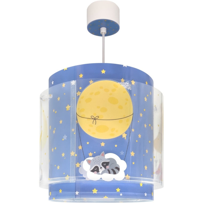 Dalber 76632 - Lámpara de techo infantil MOON DREAMS 1xE27/15W/230V azul